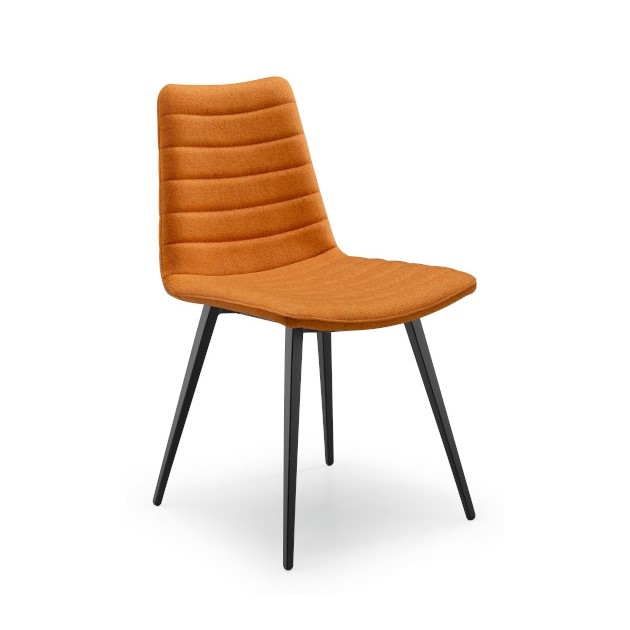 Midj set 4 chairs mod. Cover in orange Carubu fabric Af Interni